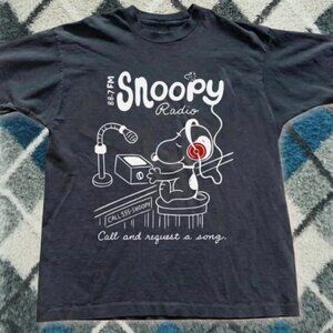 Retro Cartoon Radio DJ Graphic Tee Black Music Lover Shirt